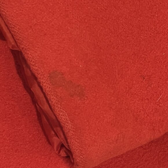 Women's Orange Wool Toggle Coat- L - Picture 3 of 6